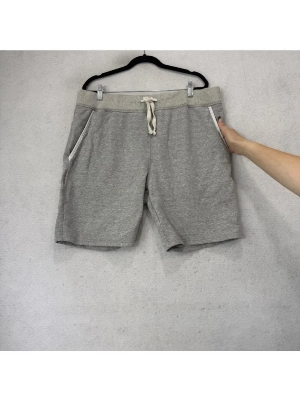 Carbon2cobalt Sweat Shorts Mens Large Gray Cotton Knit Drawstring 9 Inseam